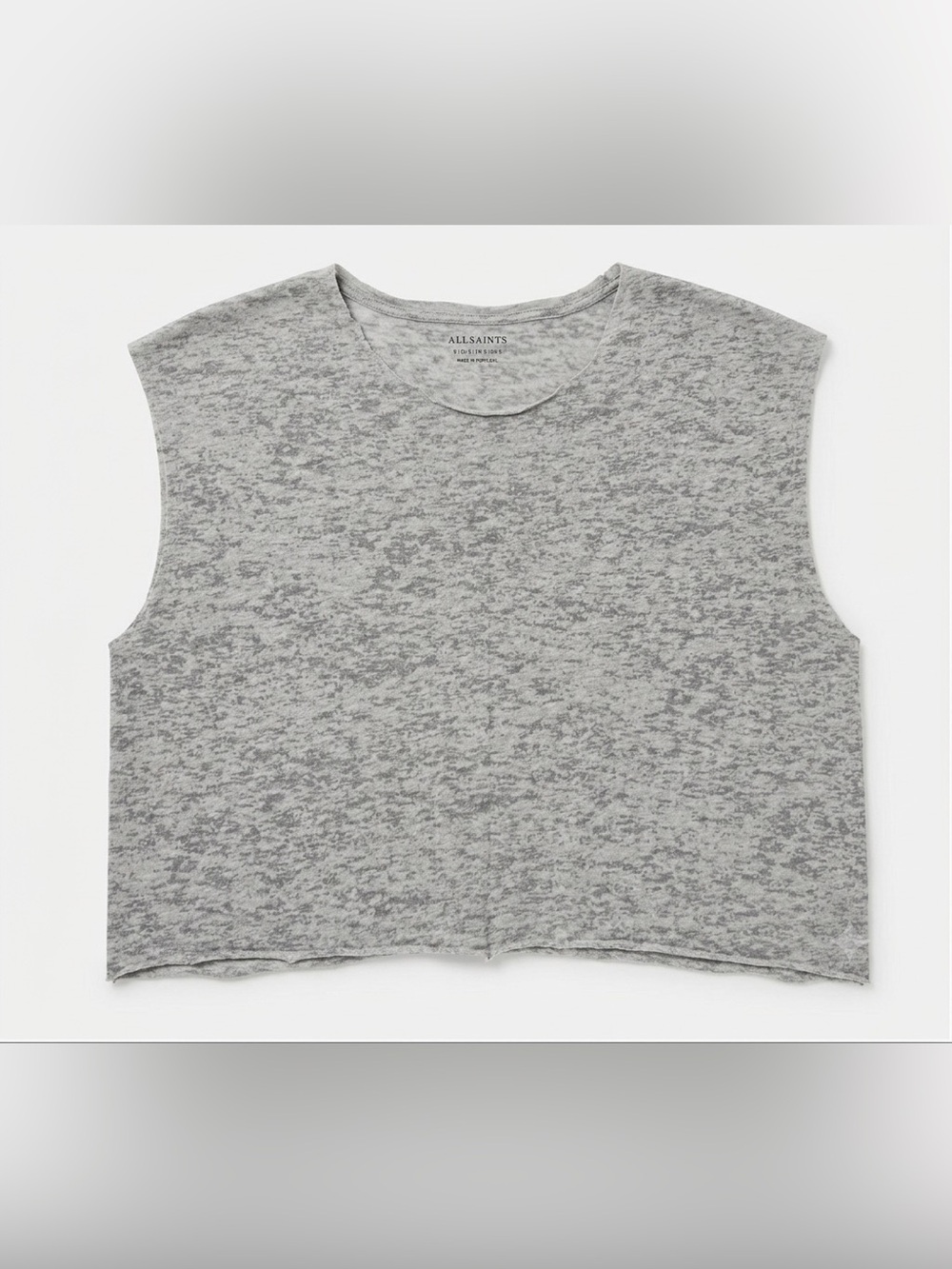 All Saints Mist Tank Top - Medium - Light Grey Mix